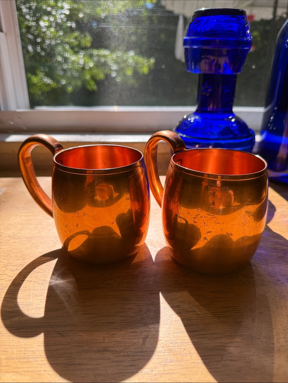 Vintage West Bend Solid Copper Moscow Mule Mugs